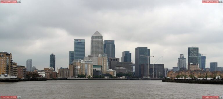 Blick auf Canary Wharf